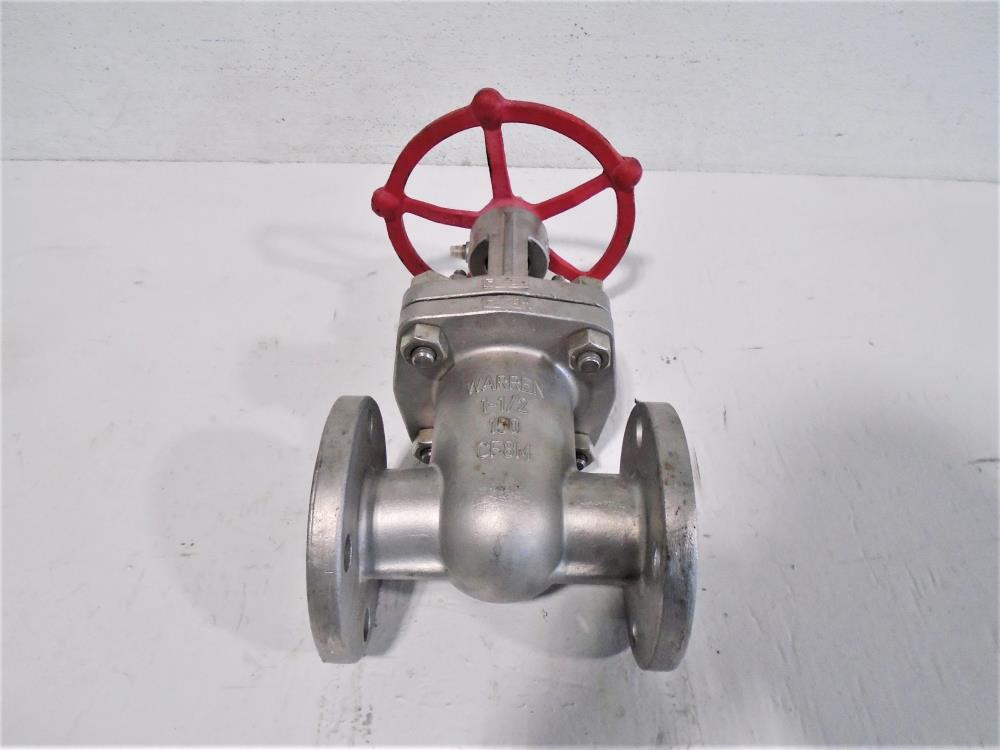 Warren 1-1/2" 150# CF8M Gate Valve, Fig# 1156